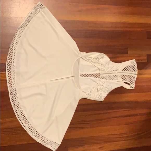 white mini open back dress - Picture 2 of 2